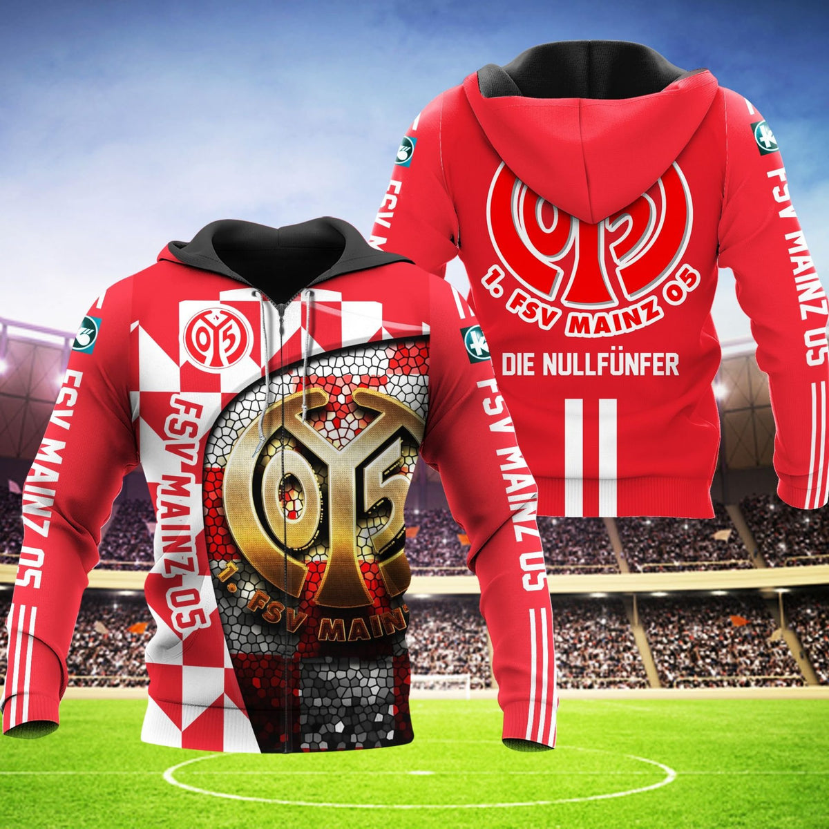 1. FSV Mainz 05 Begrenzt Auflage Reißverschluss-Hoodie