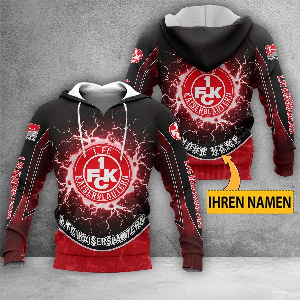 1. FC Kaiserslautern Individueller Name Neue Edition Kapuzenpullover