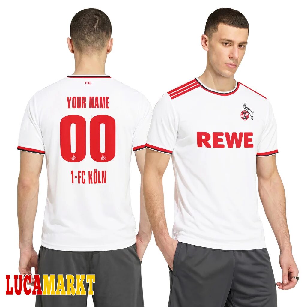 1. FC Köln Heimtrikot 26/27 - Individueller Name Nummer T-Shirt