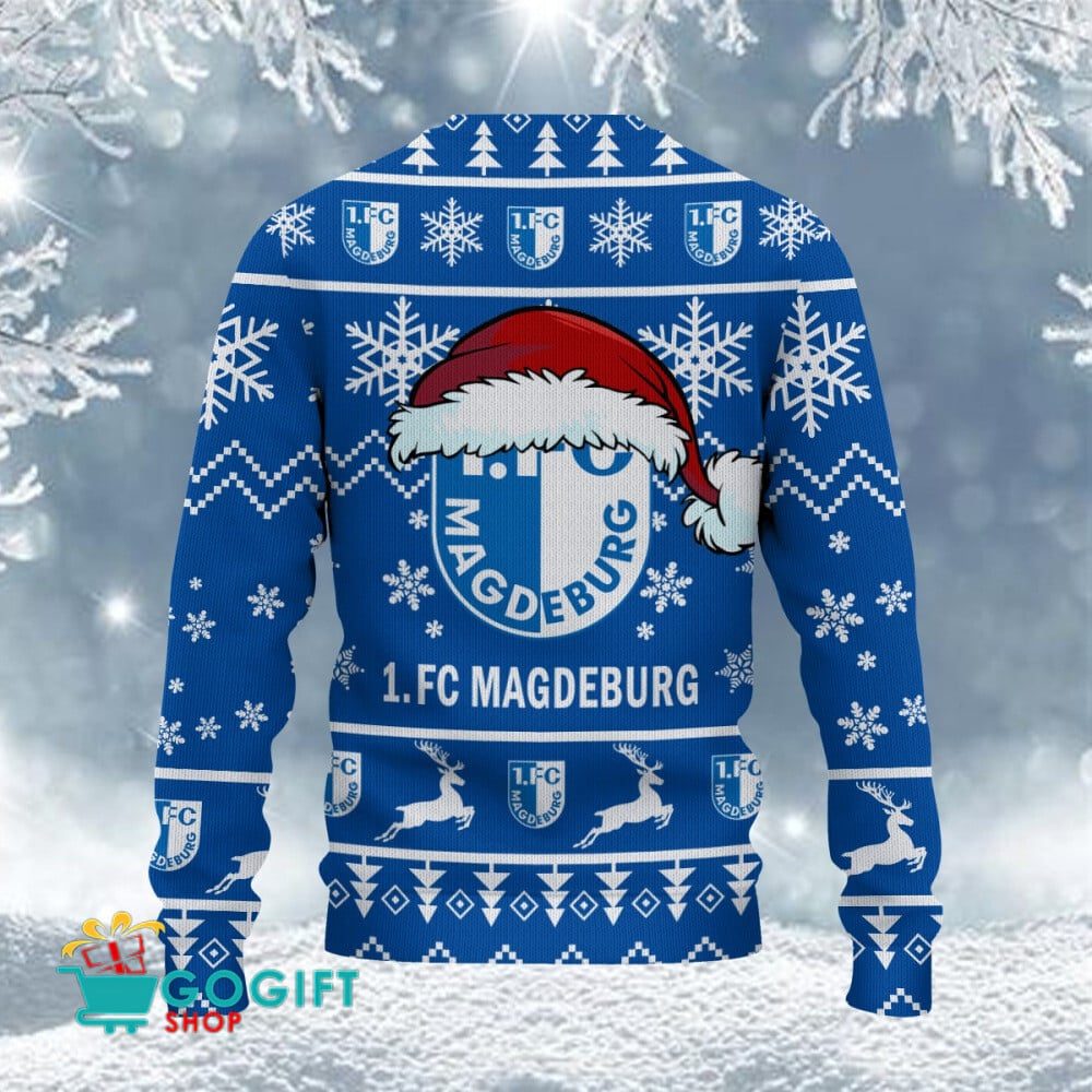 1. FC Magdeburg Neuer Stil Weihnachtspullover