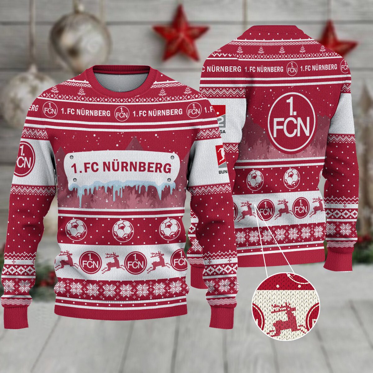 1. FC Nürnberg Weihnachtspullover im neuen Design