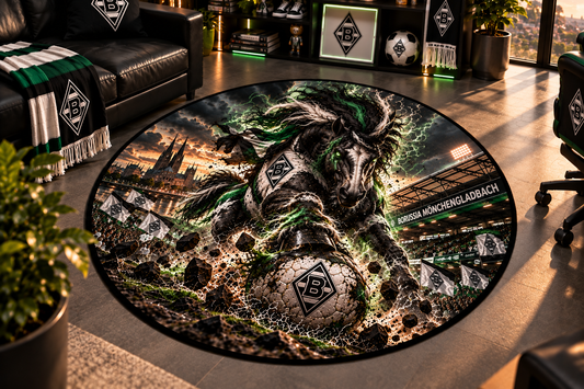 Borussia Mönchengladbach Club Beast Runder Teppich – Fußball-Power für echte Fans