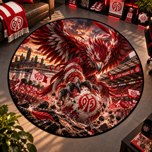 1. FSV Mainz 05 Club Beast Runder Teppich – Fußball-Power für echte Fans