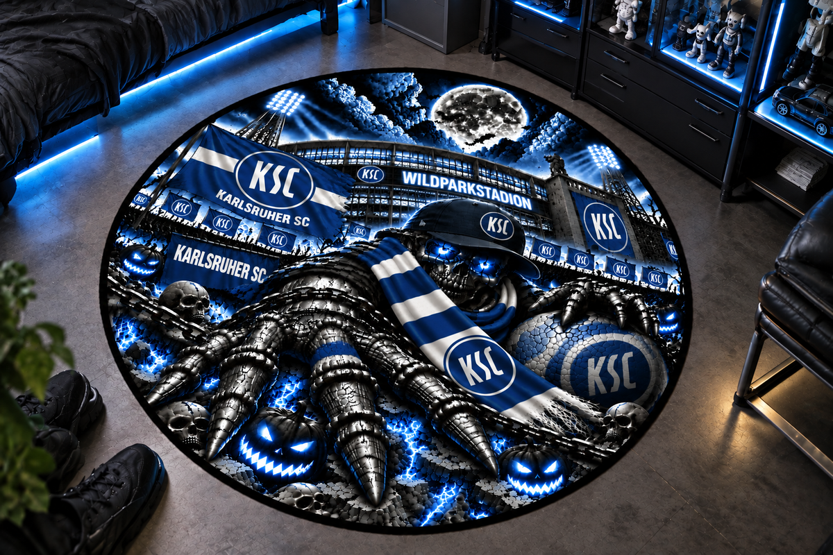 Karlsruher SC Runder Teppich – Stadion-Feeling für Dein Zuhause