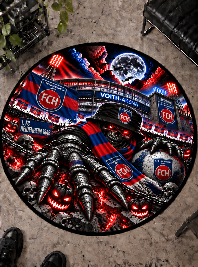 1. FC Heidenheim Runder Teppich – Stadion-Feeling für Dein Zuhause