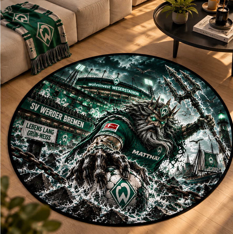 SV Werder Bremen Club Beast Runder Teppich – Fußball-Power für echte Fans