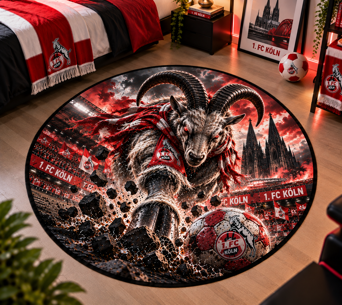 1. FC Köln Club Beast Runder Teppich – Fußball-Power für echte Fans