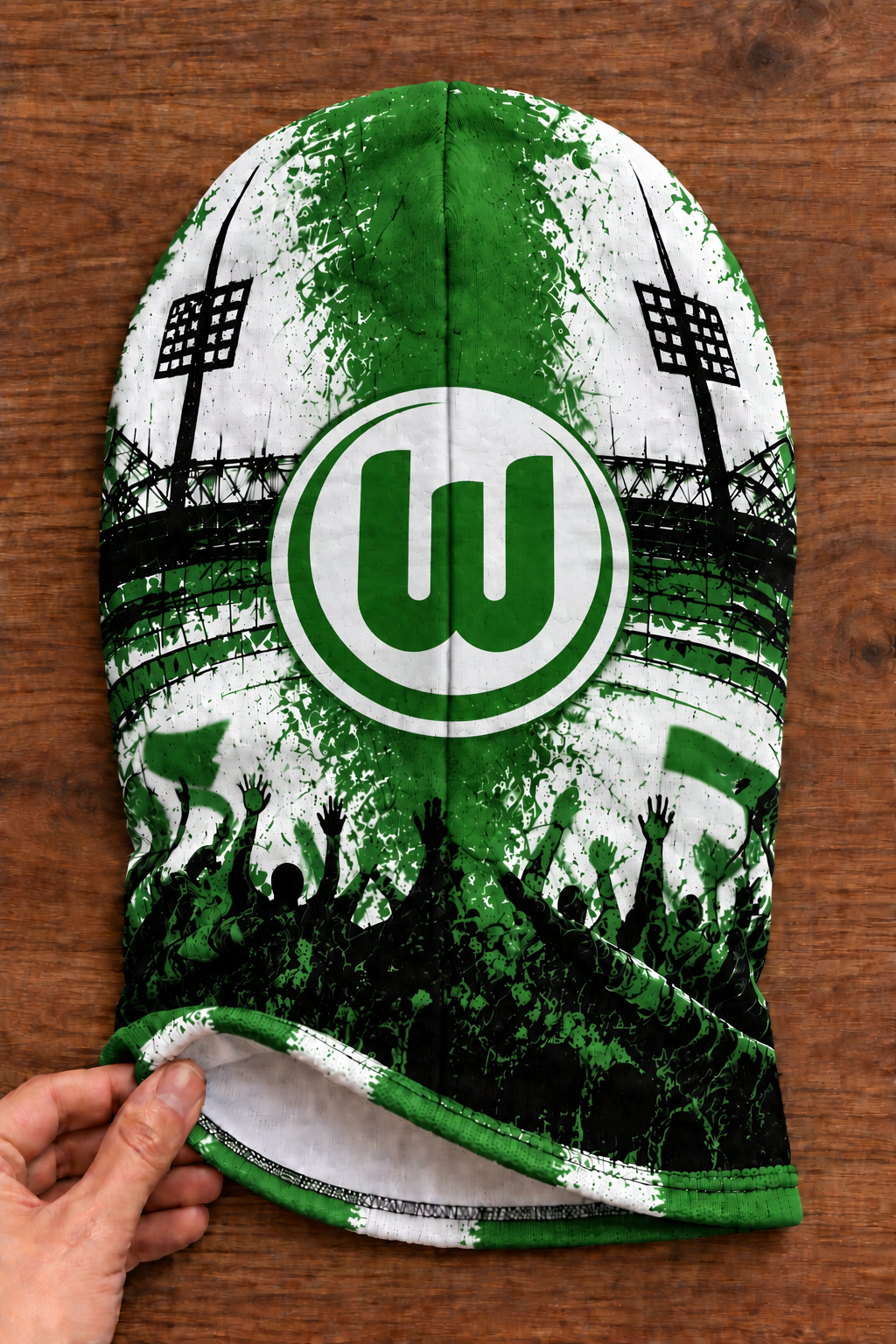 VfL Wolfsburg Lustige Fan Balaclava – Fußball Sturmhaube