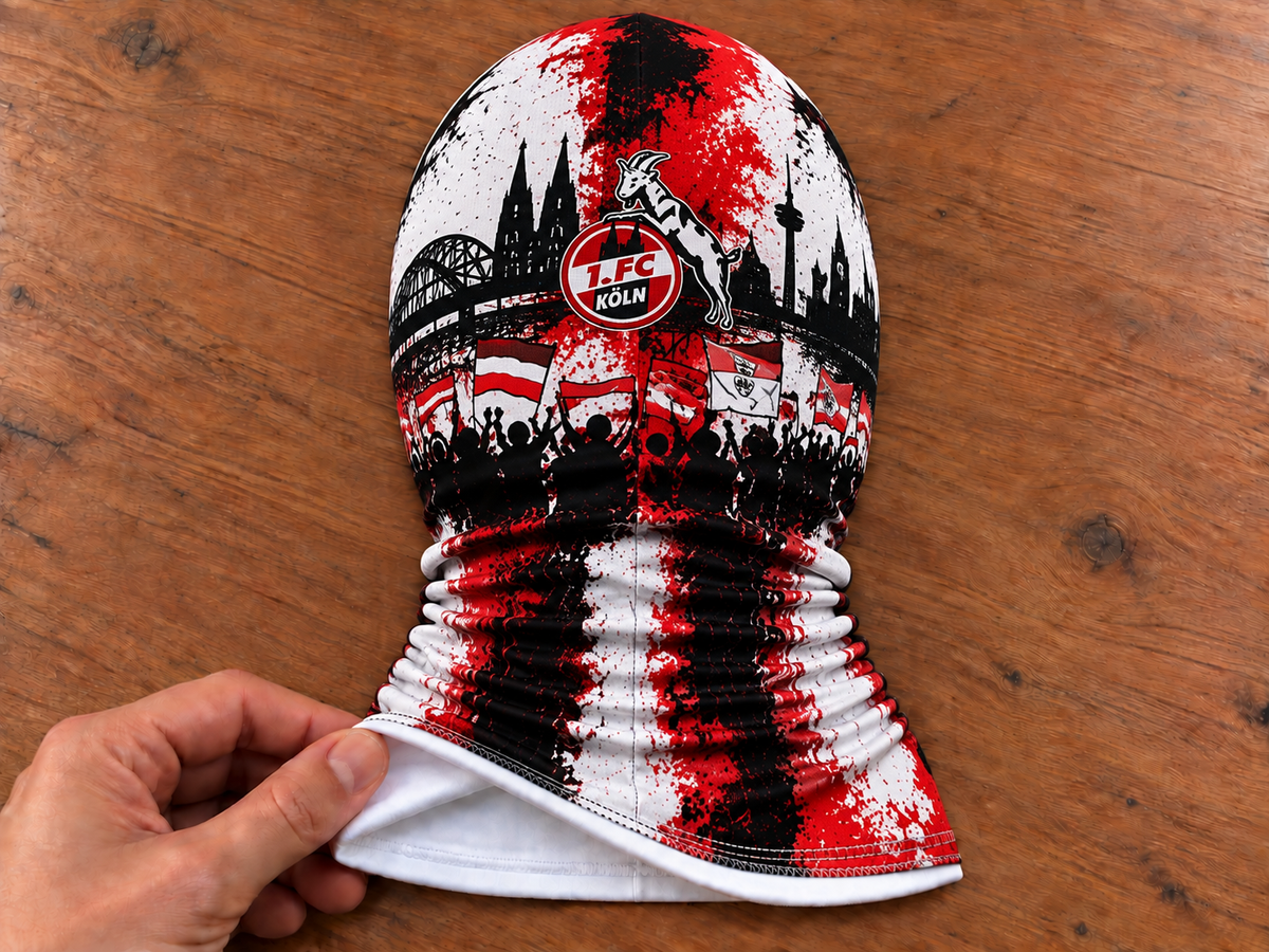 1. FC Köln Lustige Fan Balaclava – Fußball Sturmhaube
