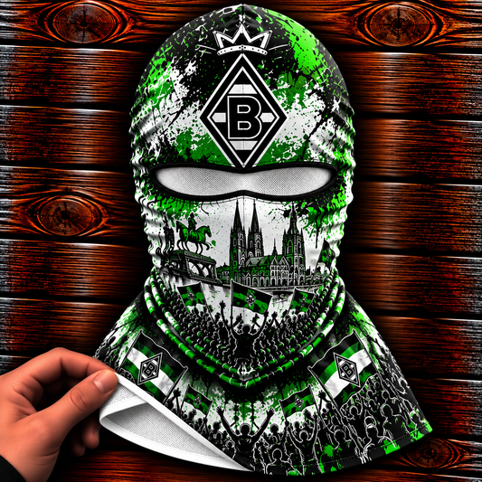 Borussia Mönchengladbach Ultras Graffiti Balaclava – Fußball Fan Sturmhaube | Premium Streetwear Edition