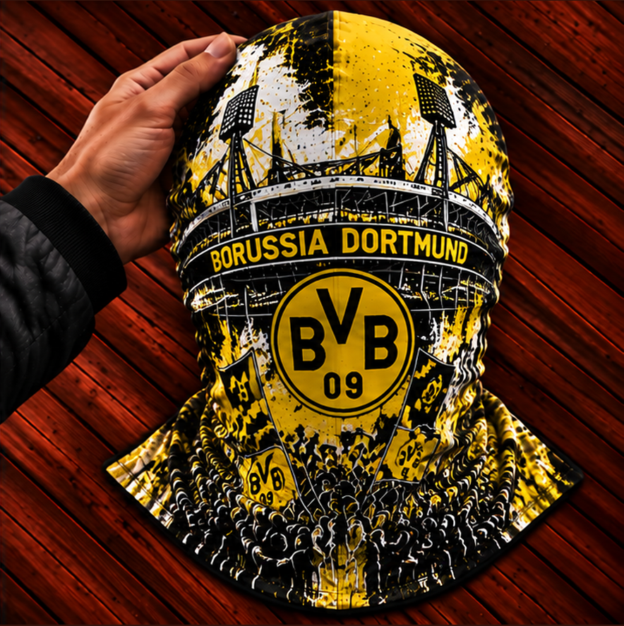 Borussia Dortmund Ultras Graffiti Balaclava – Fußball Fan Sturmhaube | Premium Streetwear Edition