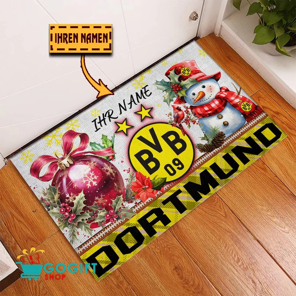 Borussia Dortmund Individueller Name Premium Ausgabe Fußmatte aus Gummi