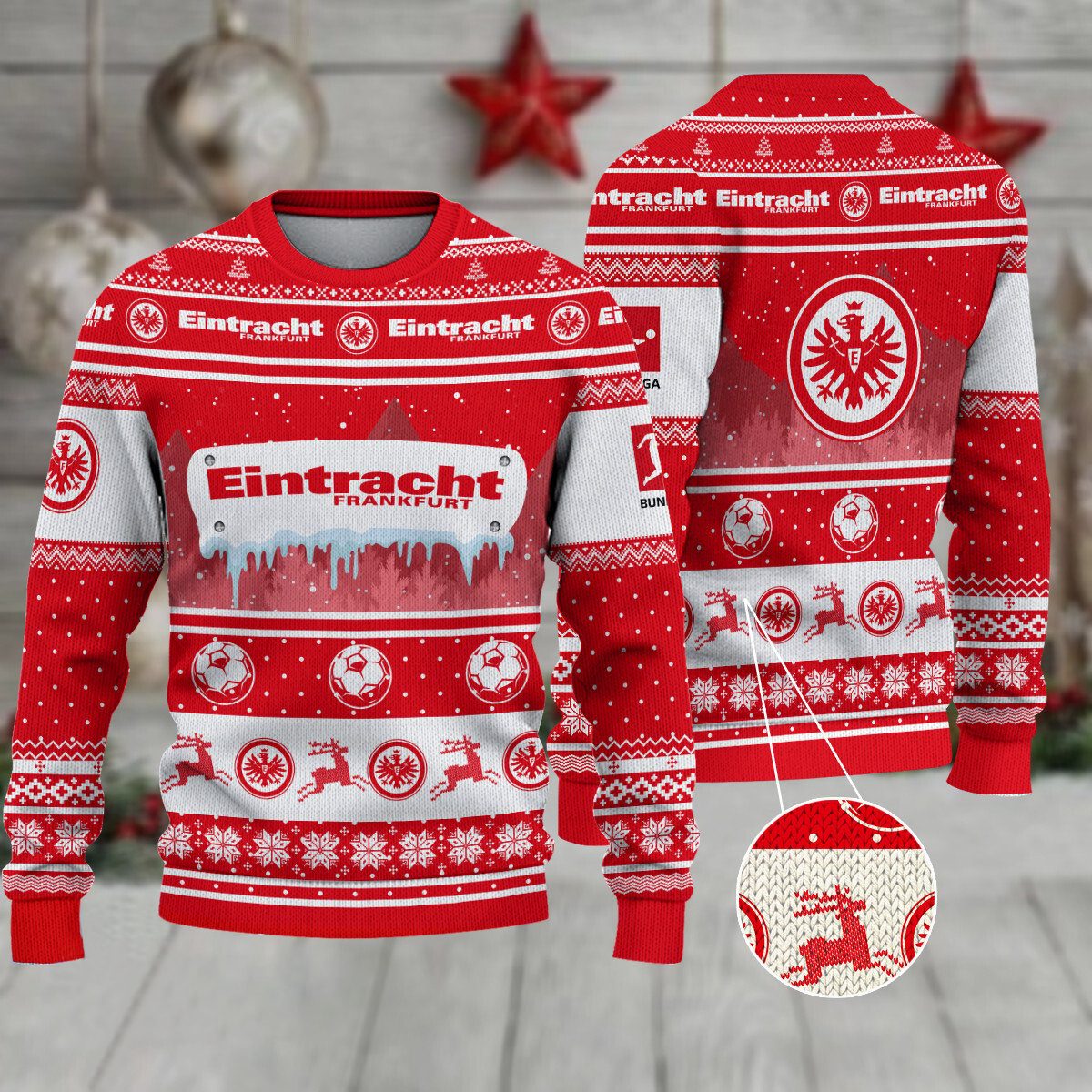 Eintracht Frankfurt Weihnachtspullover im neuen Design