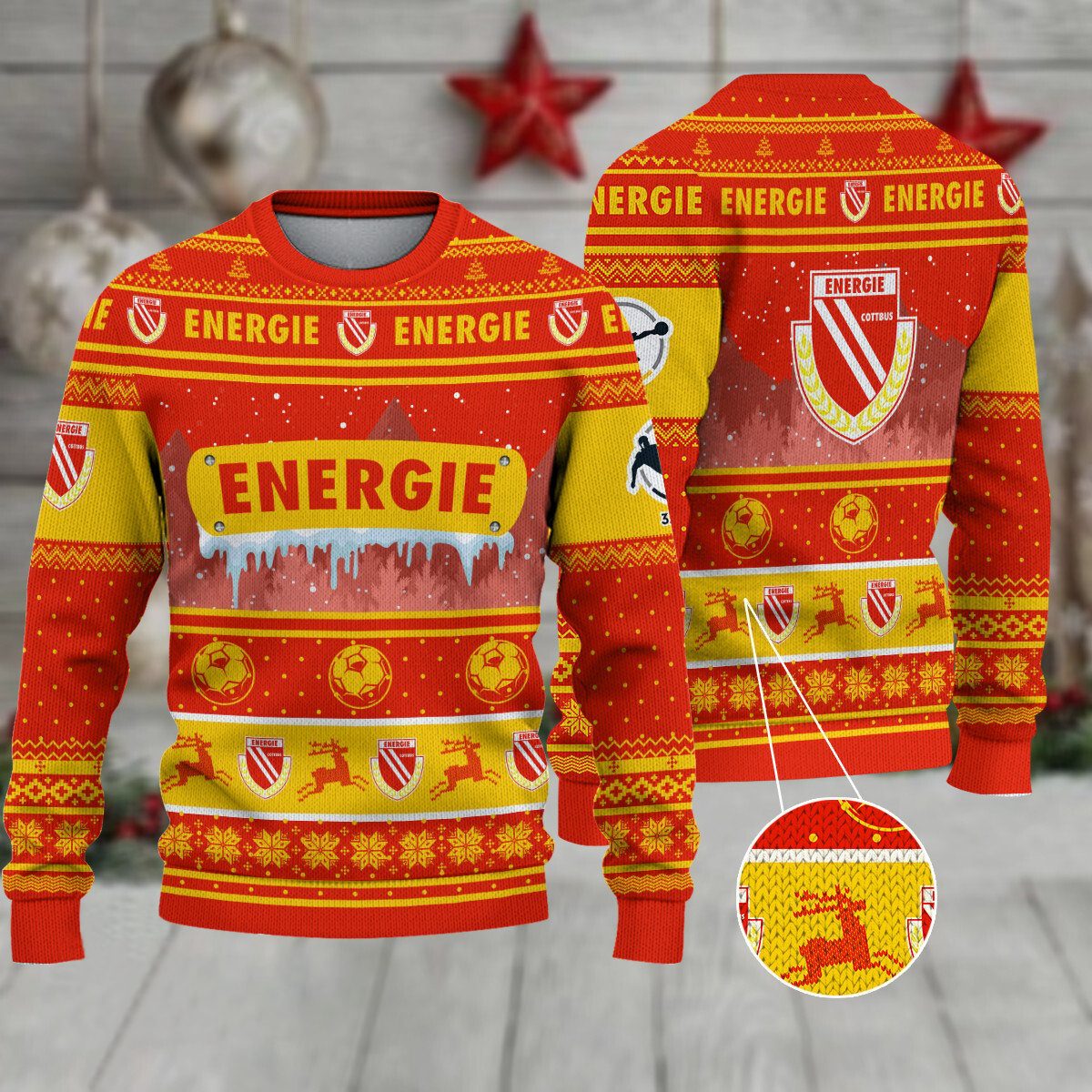 Energie Cottbus Weihnachtspullover im neuen Design
