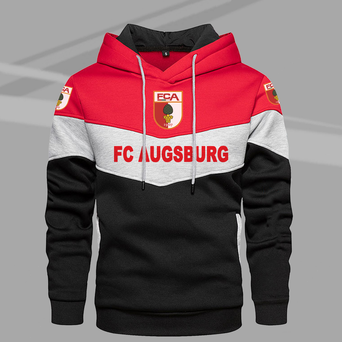 FC Augsburg Sonderausgabe Mehrfarbiger Kapuzenpullover
