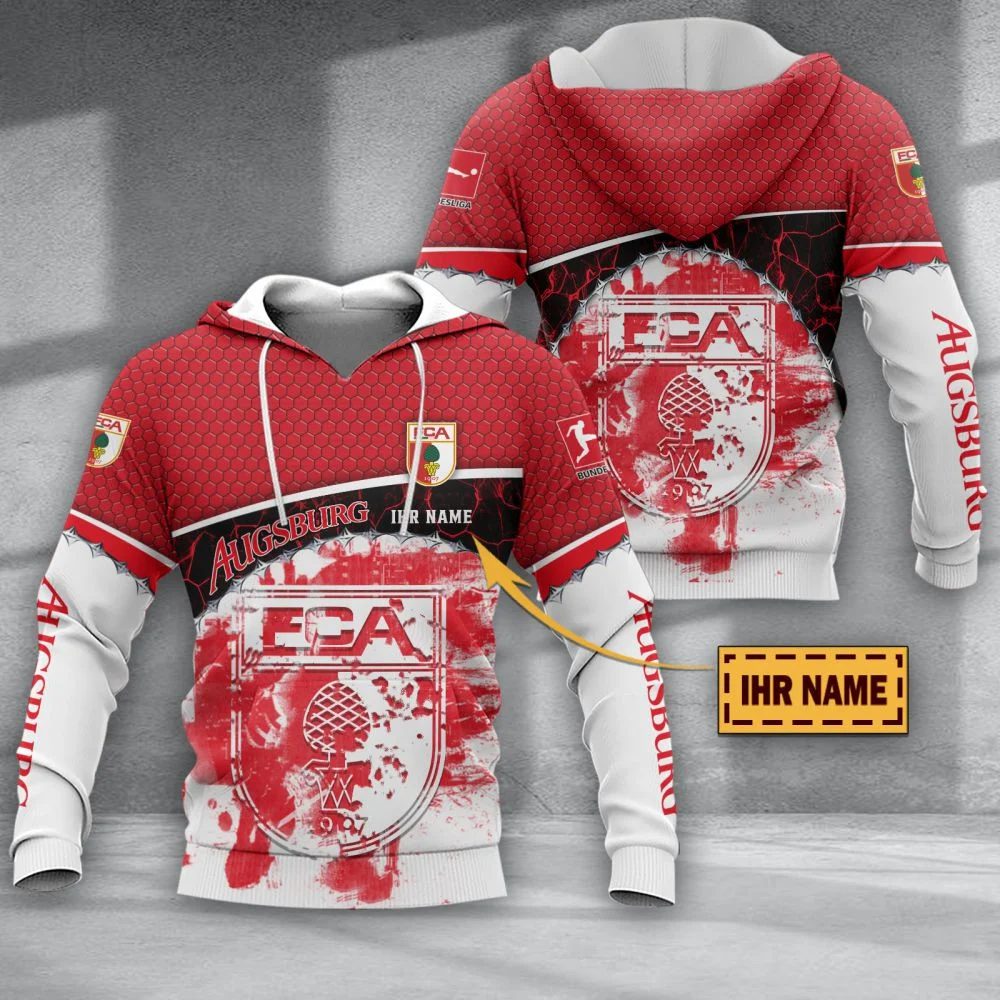 FC Augsburg Individueller Name Sonderausgabe Kapuzenpullover