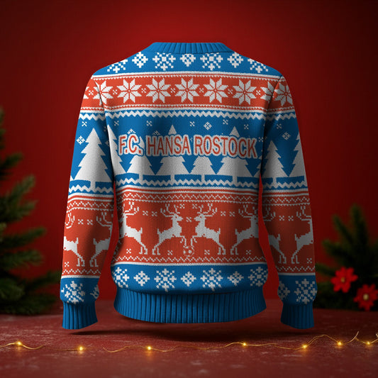 FC Hansa Rostock Fan Edition Weihnachtspullover im neuen Design