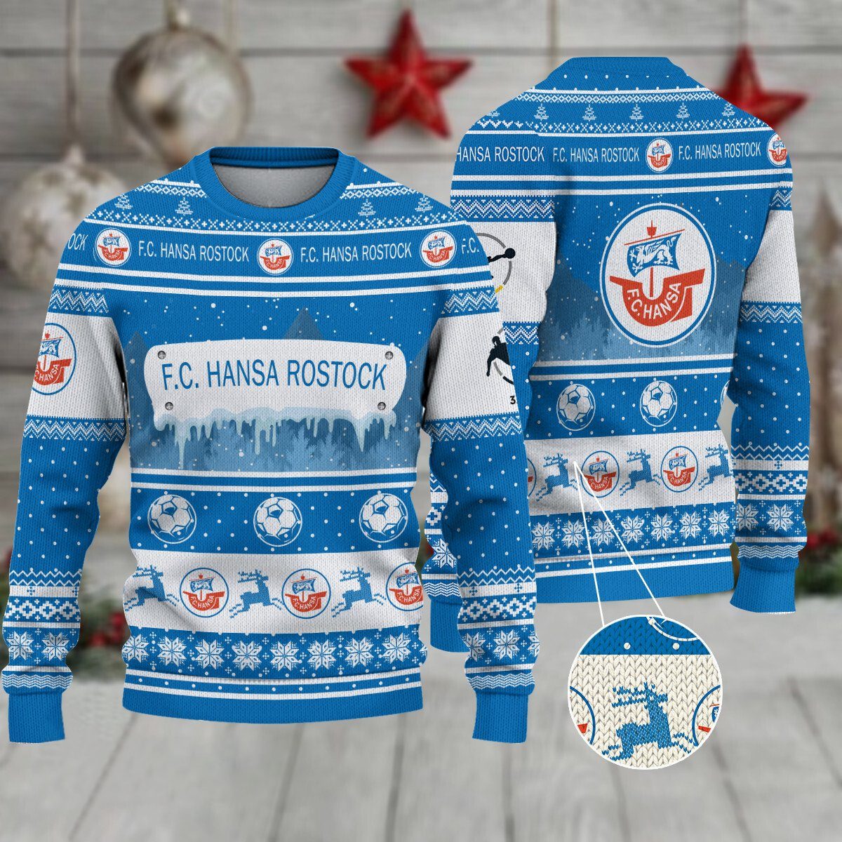 FC Hansa Rostock Weihnachtspullover im neuen Design