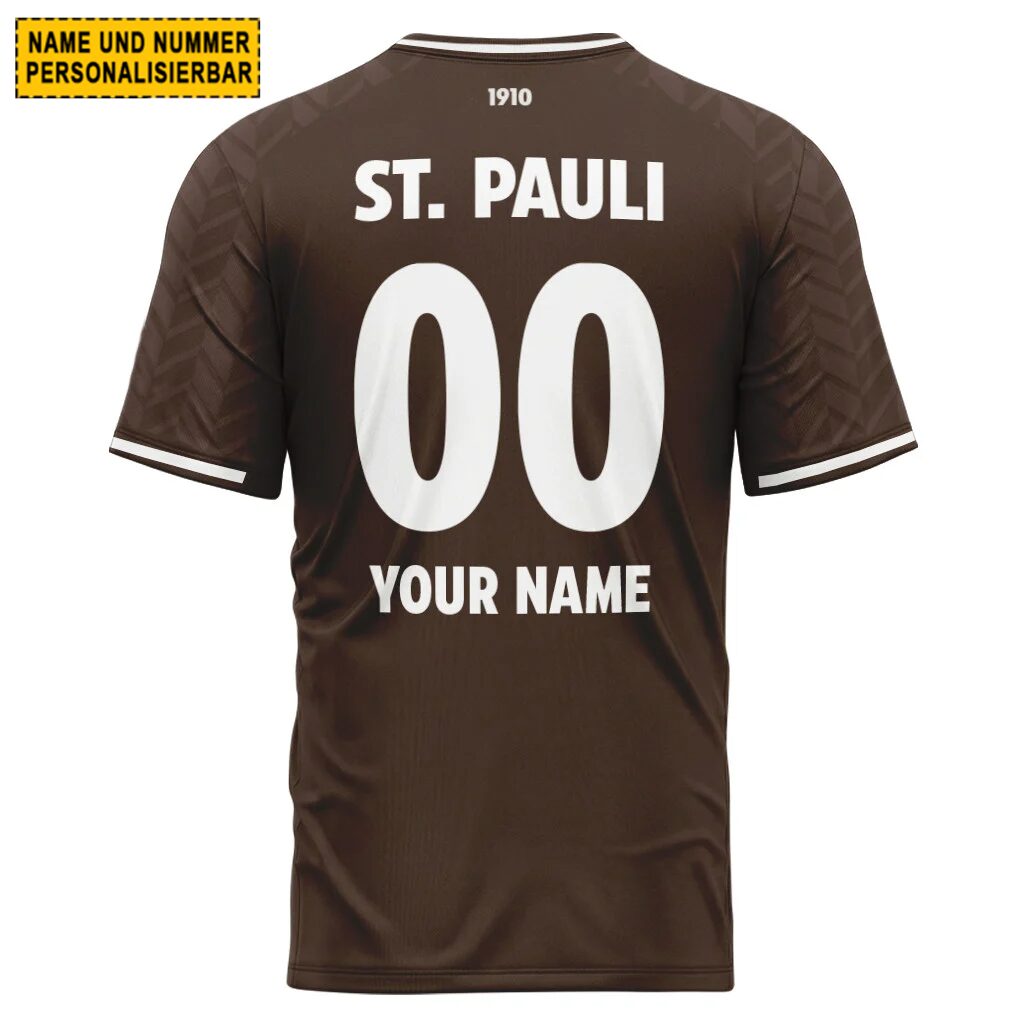 FC St. Pauli Heimtrikot 26/27 - Individueller Name Nummer T-Shirt