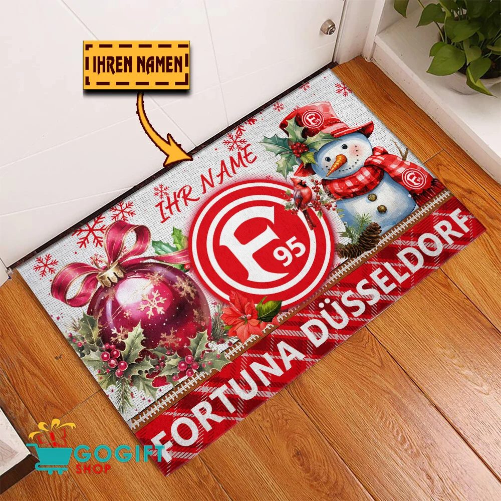 Fortuna Düsseldorf Individueller Name Premium Ausgabe Fußmatte aus Gummi