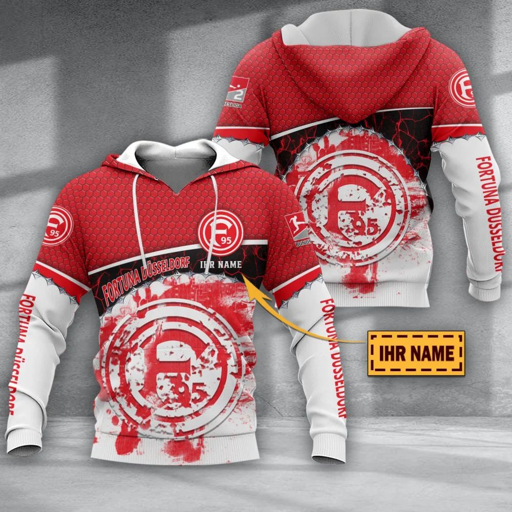 Fortuna Düsseldorf Individueller Name Sonderausgabe Kapuzenpullover