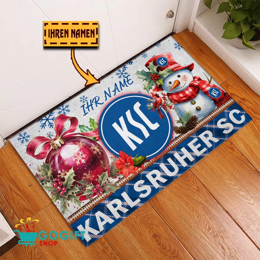Karlsruher SC Individueller Name Premium Ausgabe Fußmatte aus Gummi