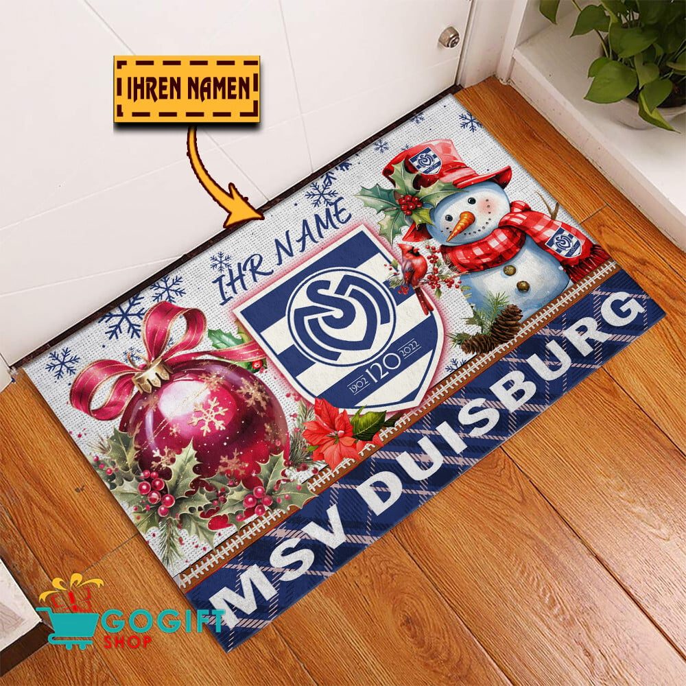 MSV Duisburg Individueller Name Premium Ausgabe Fußmatte aus Gummi