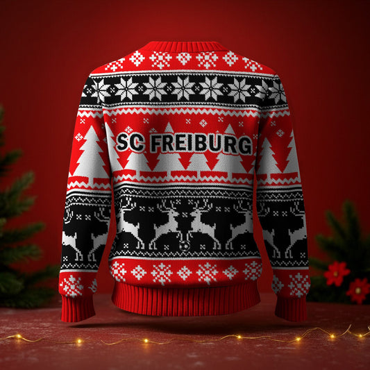 SC Freiburg Fan Edition Weihnachtspullover im neuen Design