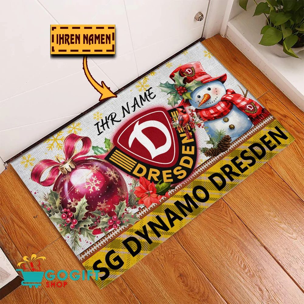 SG Dynamo Dresden Individueller Name Premium Ausgabe Fußmatte aus Gummi