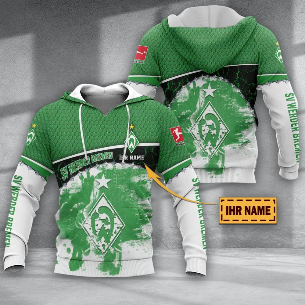 SV Werder Bremen Individueller Name Sonderausgabe Kapuzenpullover
