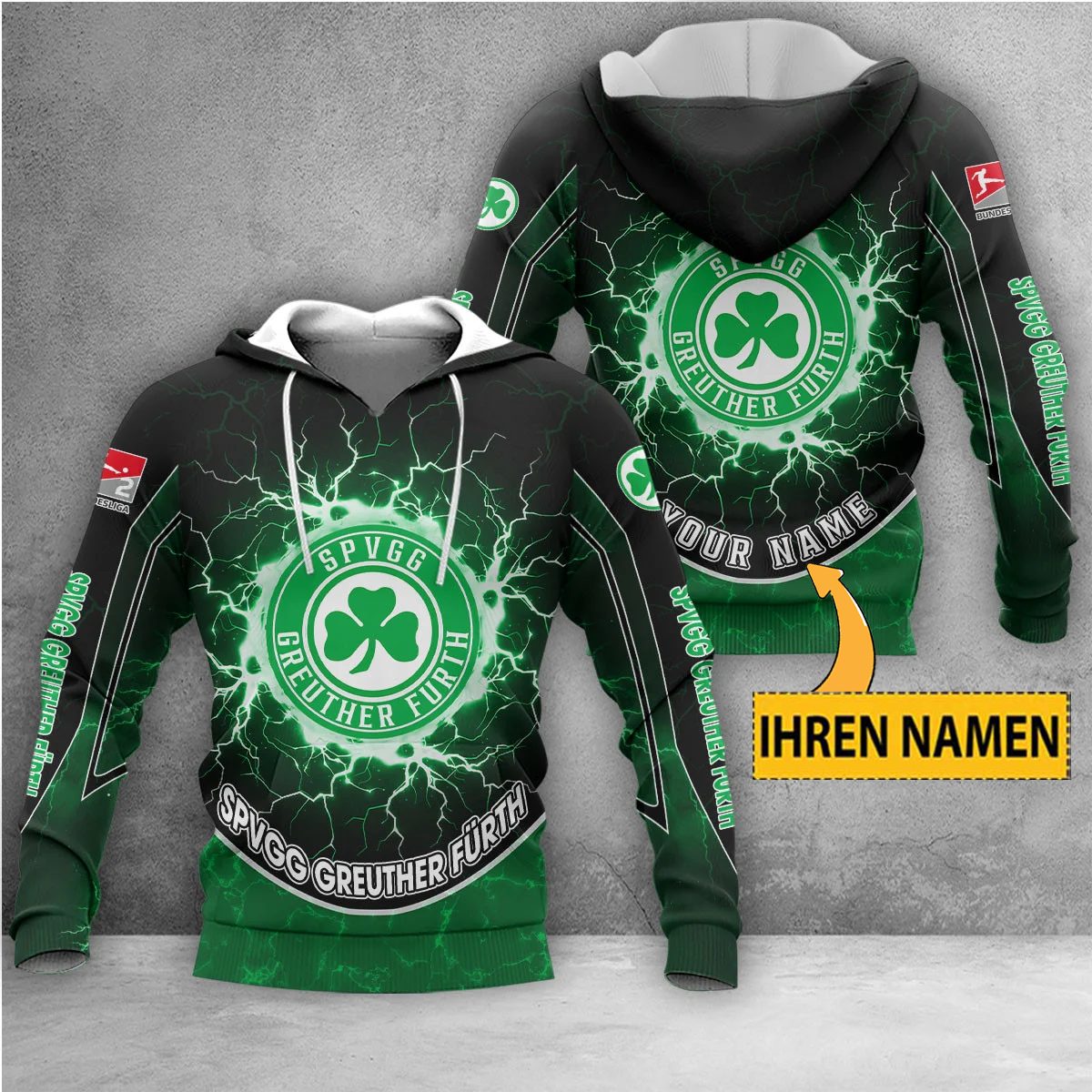 SpVgg Greuther Fürth Individueller Name Neue Edition Kapuzenpullover