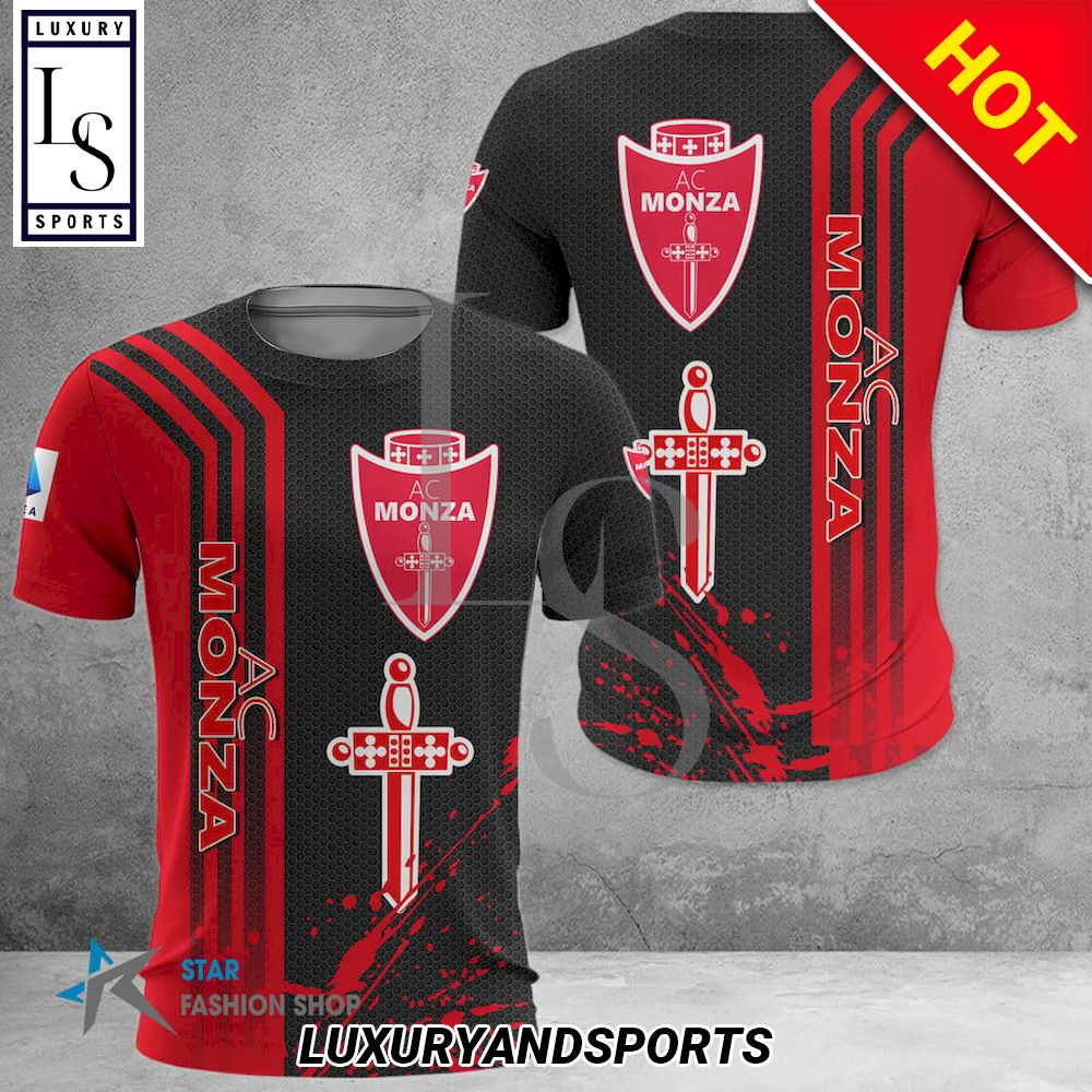 AC Monza Rot Schwarz T-Shirt