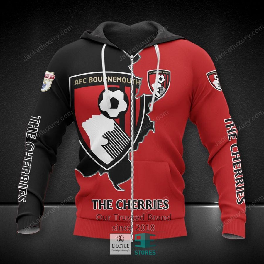 AFC Bournemouth Logo Auflage Reißverschluss-Hoodie