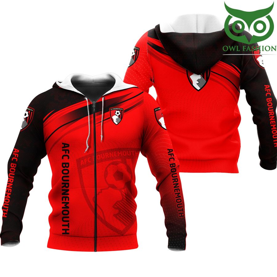 AFC Bournemouth Rot Logo Reißverschluss-Hoodie