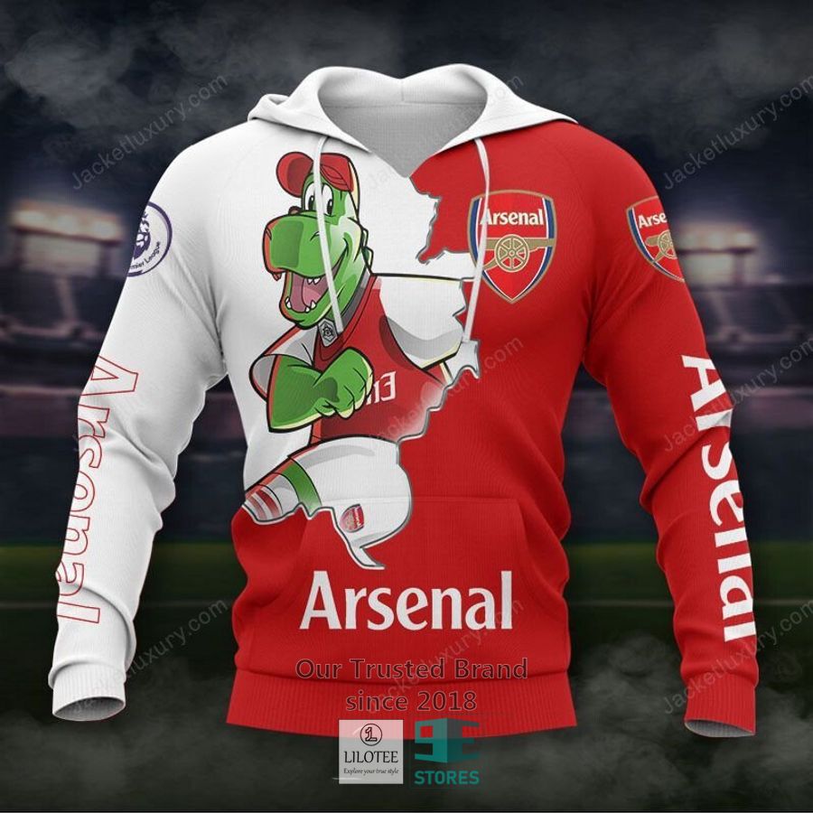 Arsenal FC Rot Weiß Kratzen Maskottchen Kapuzenpullover