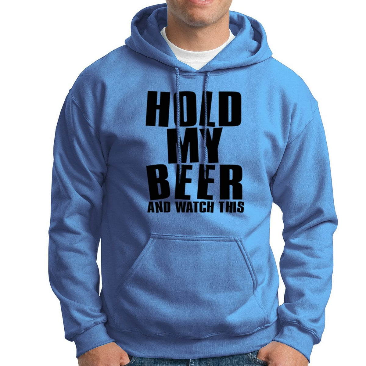 Beer Lover - Hold My Beer And Watch This Blue Kapuzenpullover
