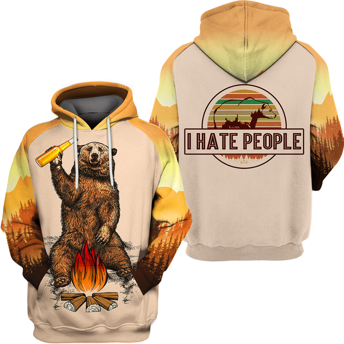 Beer Lover - I Hate People Vintage Kapuzenpullover