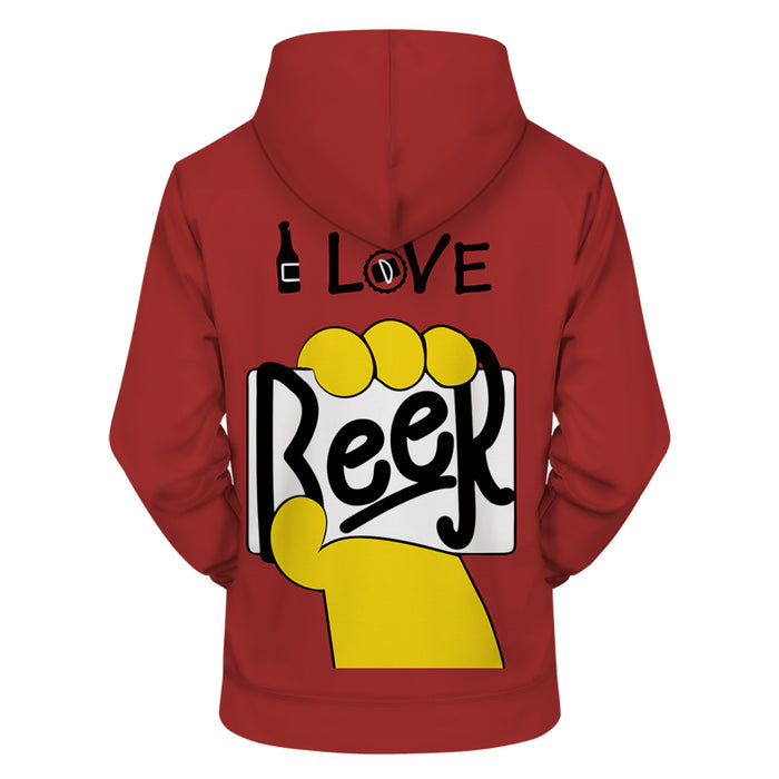 Beer Lover - I Love Beer Orange Kapuzenpullover