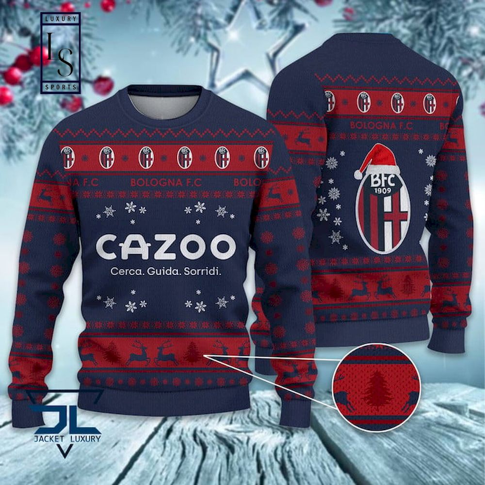 Bologna FC Cazoo Hässlich Weihnachtspullover