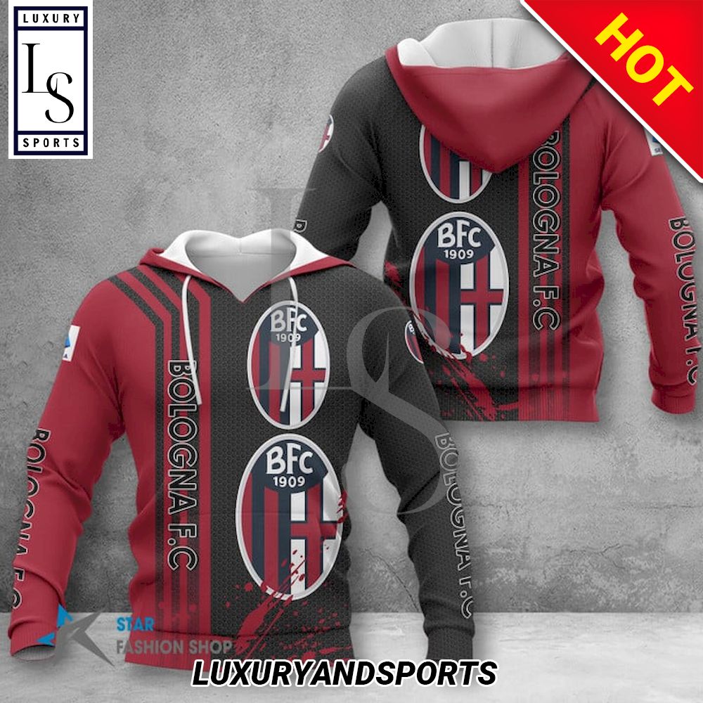 Bologna FC Rot Schwarz Kapuzenpullover
