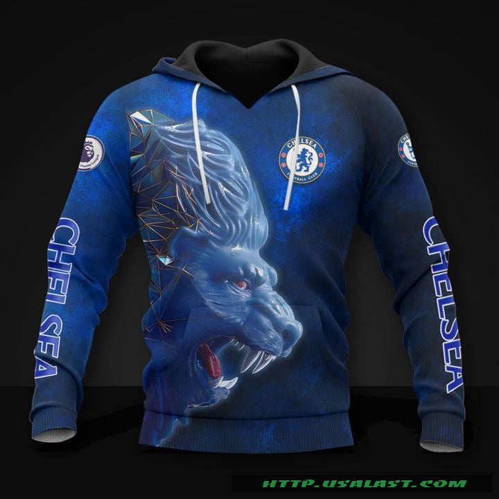 Chelsea FC Blau Löwe Kapuzenpullover