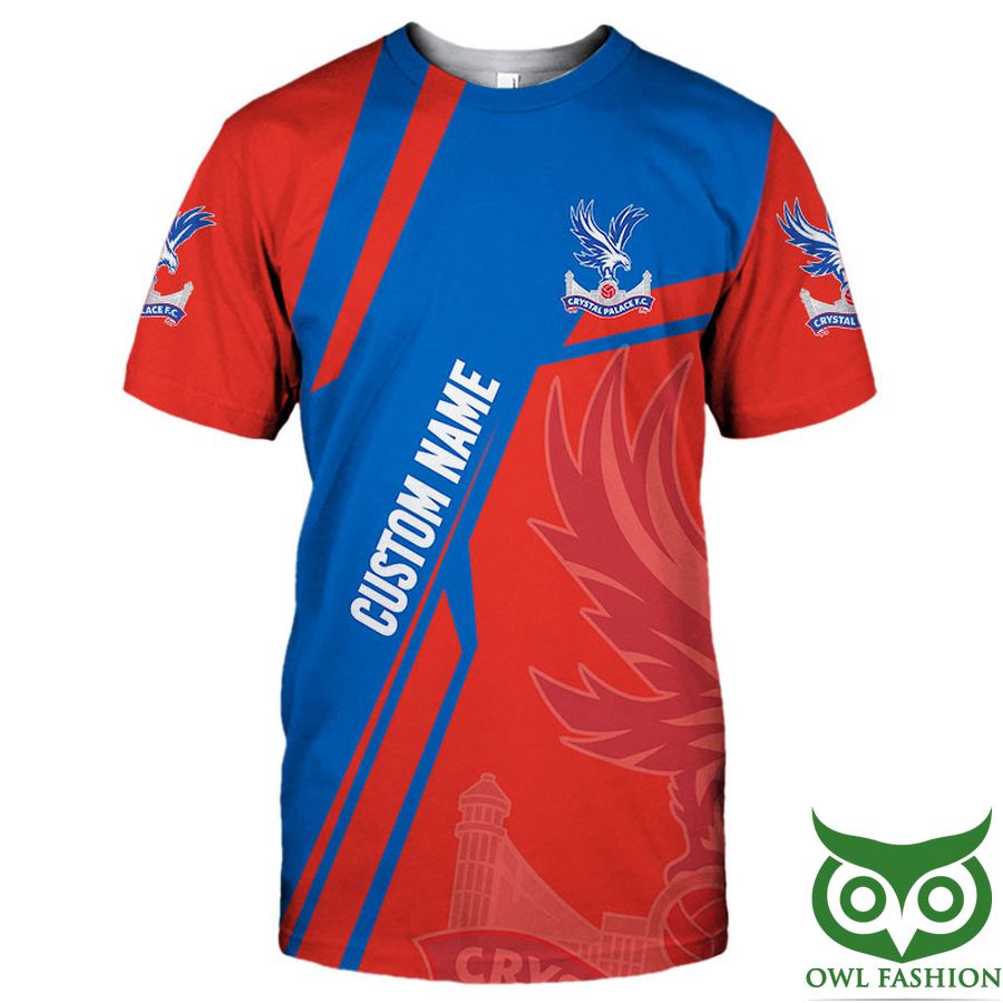 Crystal Palace FC Individueller Name Rot Blau T-Shirt