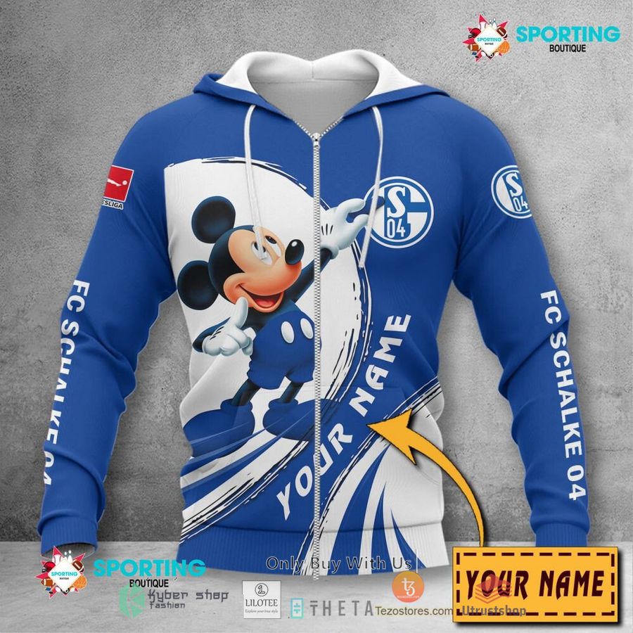 FC Schalke 04 Individueller Name Mickey Reißverschluss-Hoodie