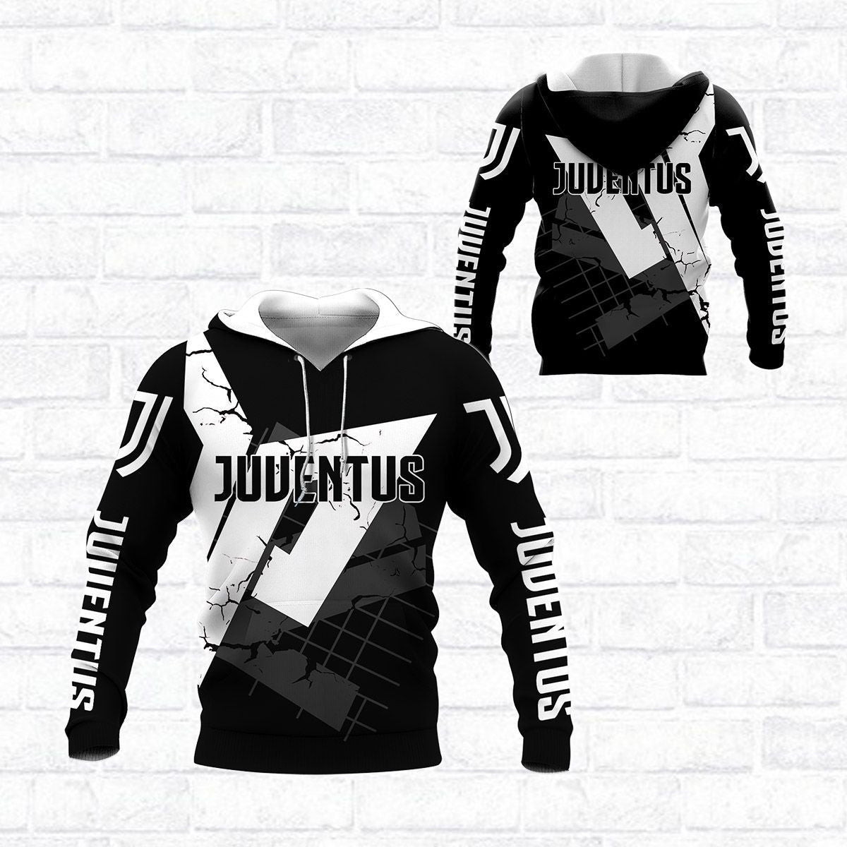 Juventus FC Schwarz Weiß Kapuzenpullover