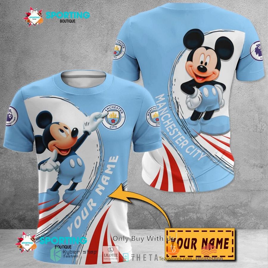 Manchester City Individueller Name Mickey T-Shirt