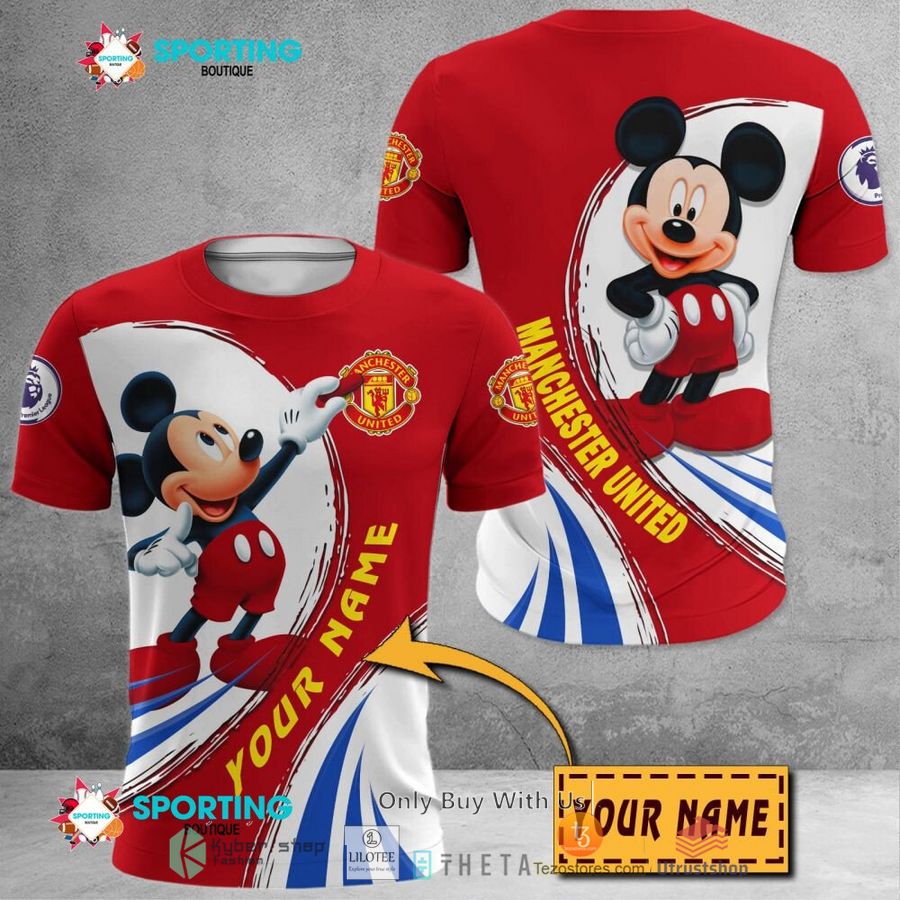 Manchester United Individueller Name Mickey T-Shirt