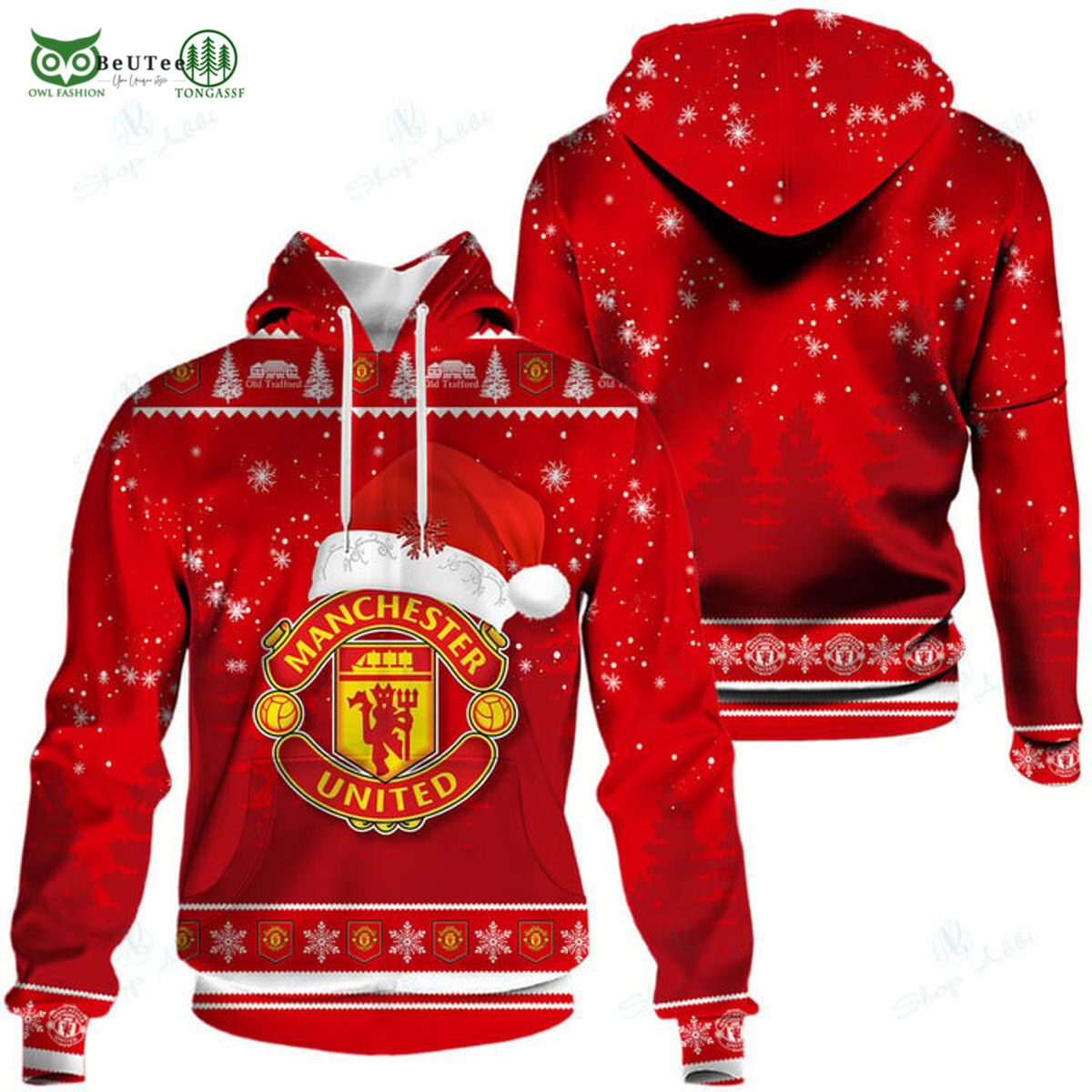 Manchester United Premier League Weihnachten Kapuzenpullover