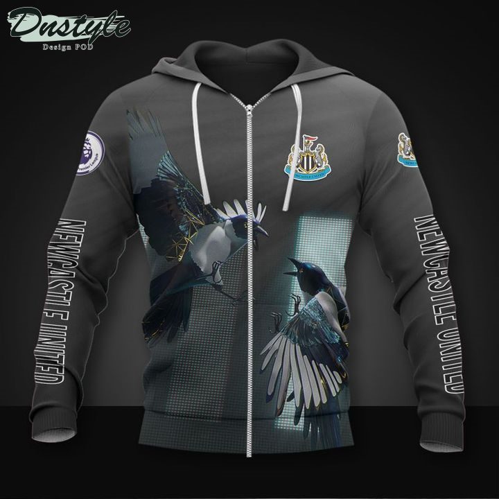 Newcastle United FC Die Elstern Schwarz Reißverschluss-Hoodie