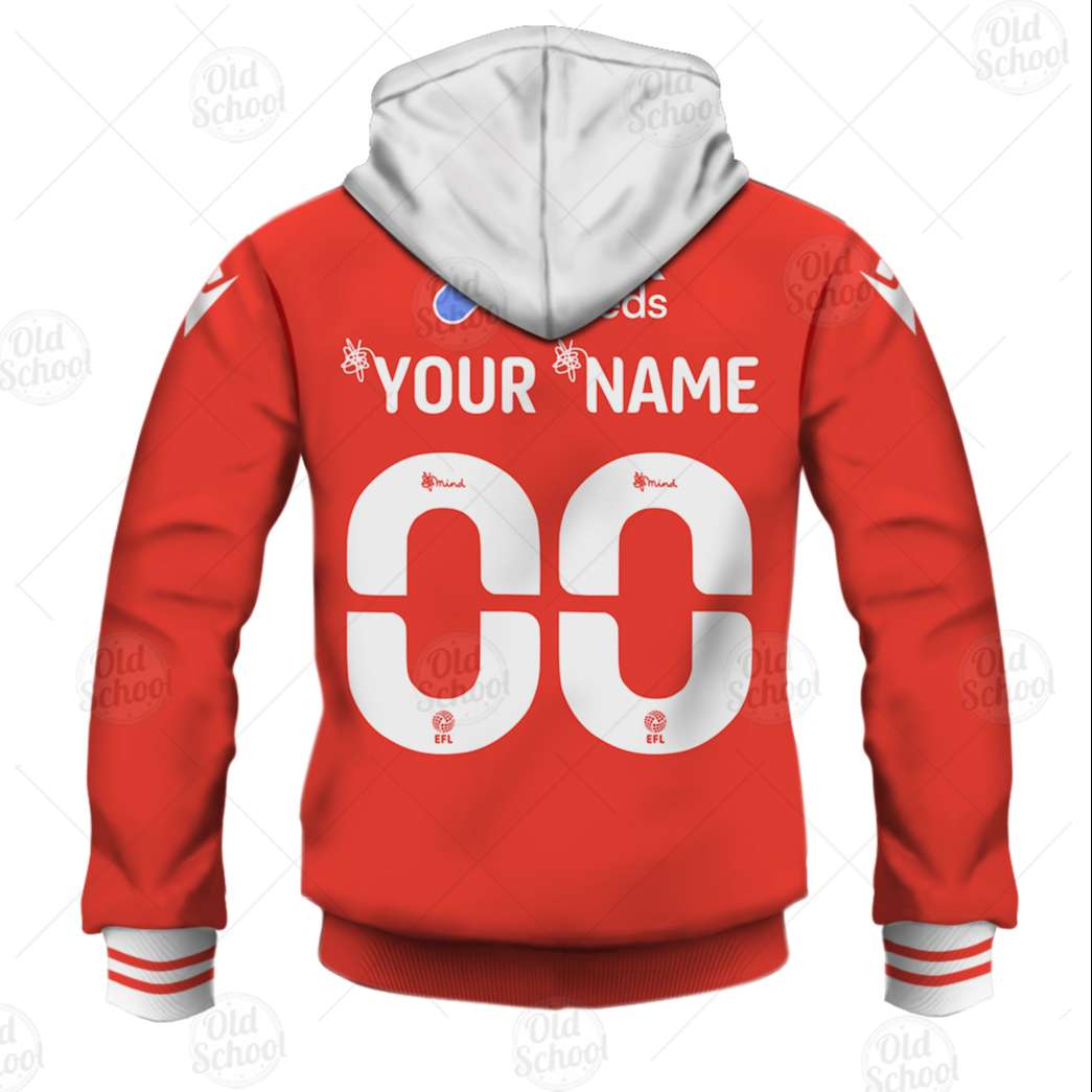 Nottingham Forest FC Individueller Name Nummer Heim Soccer Jersey Reißverschluss-Hoodie