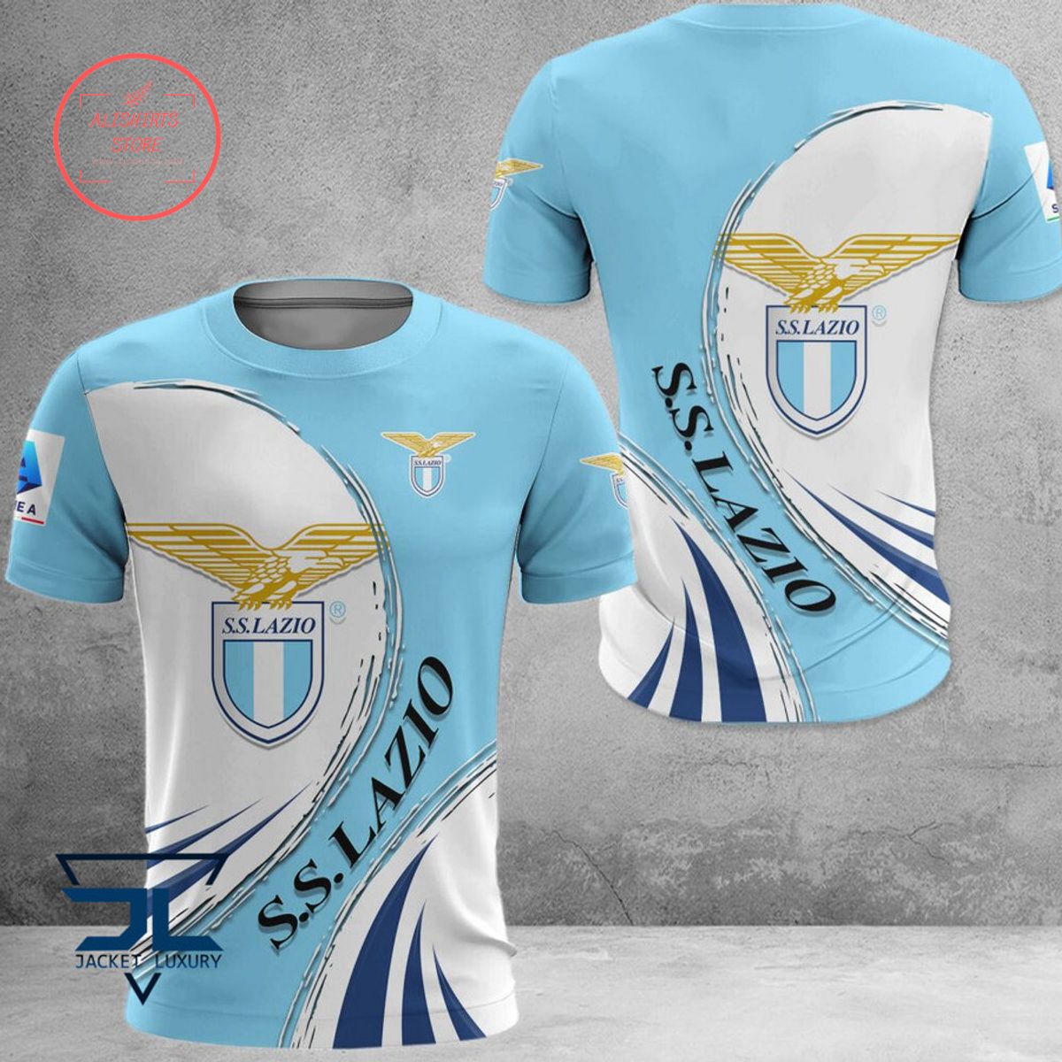 SS Lazio Licht Blau Weiß T-Shirt